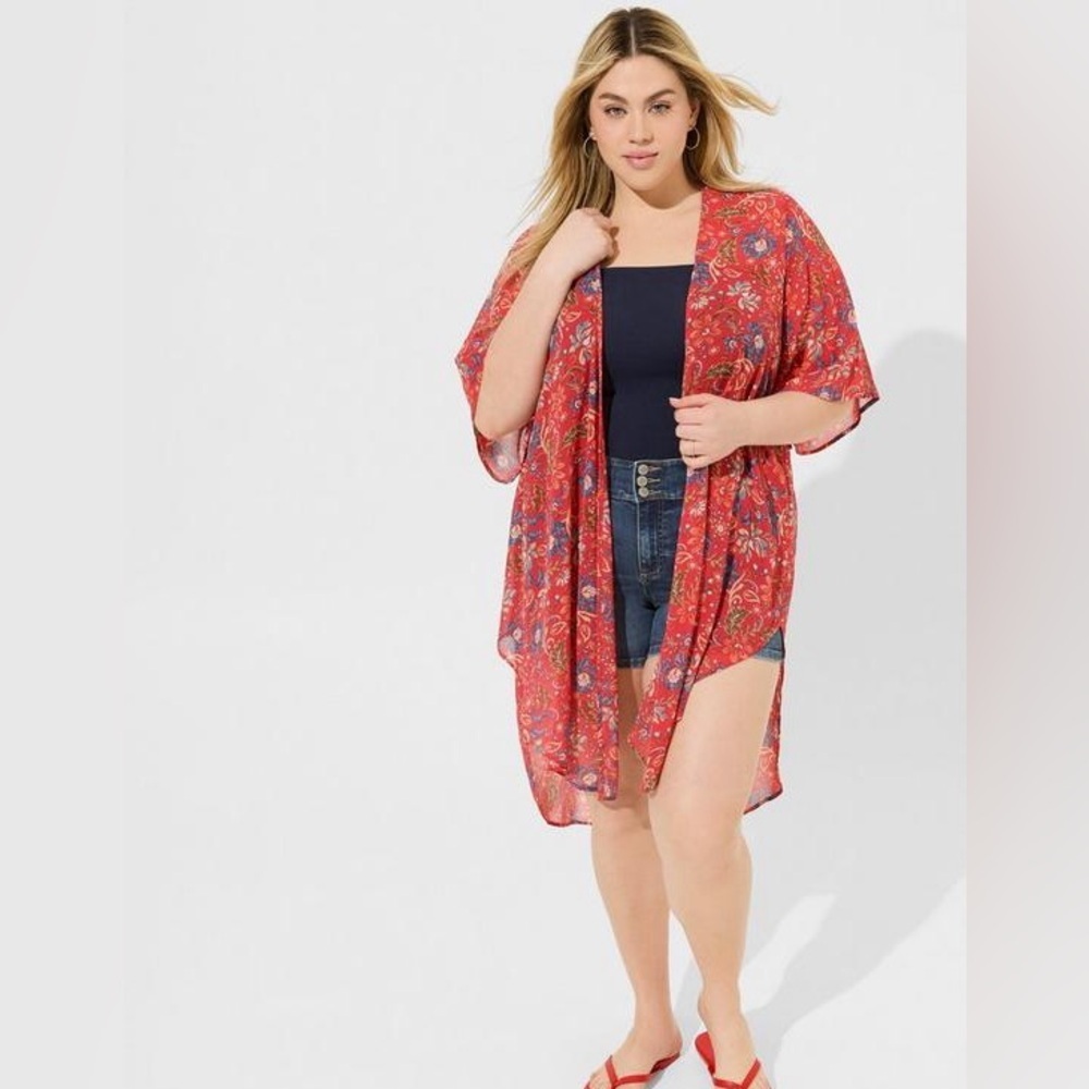 Torrid Shirttail Kimono